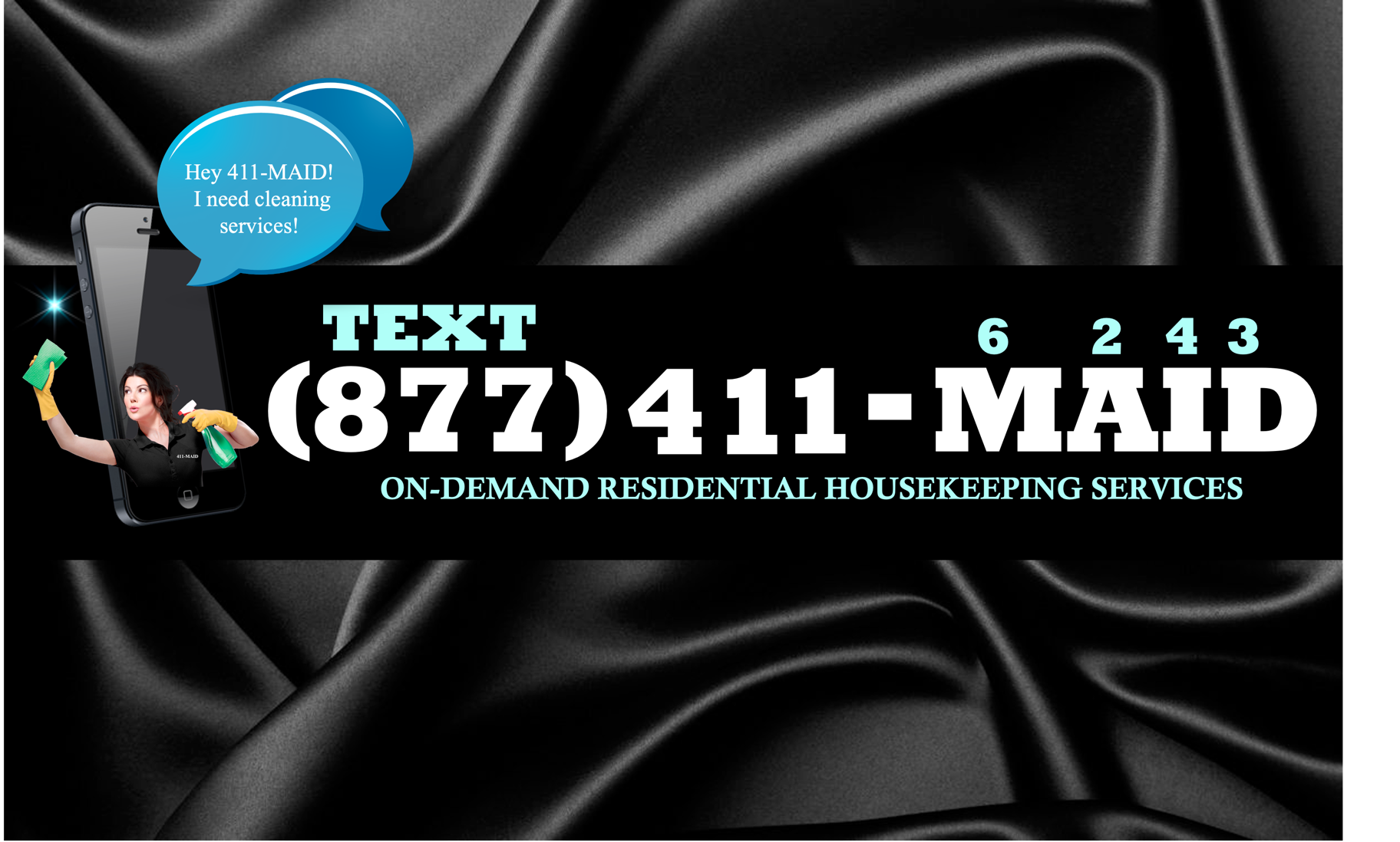 411-MAID Residential and Vacation Rental Cleaning Flyer and Promotion